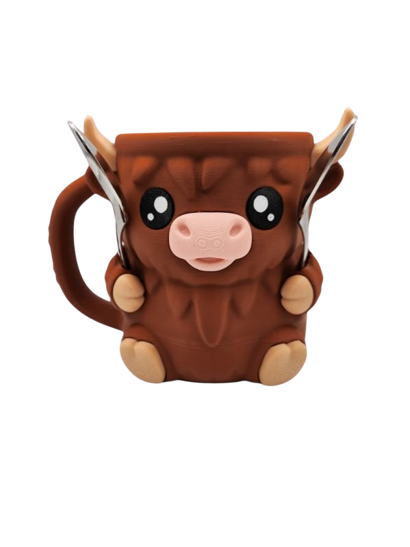 Highland cow pint ice-cream holder